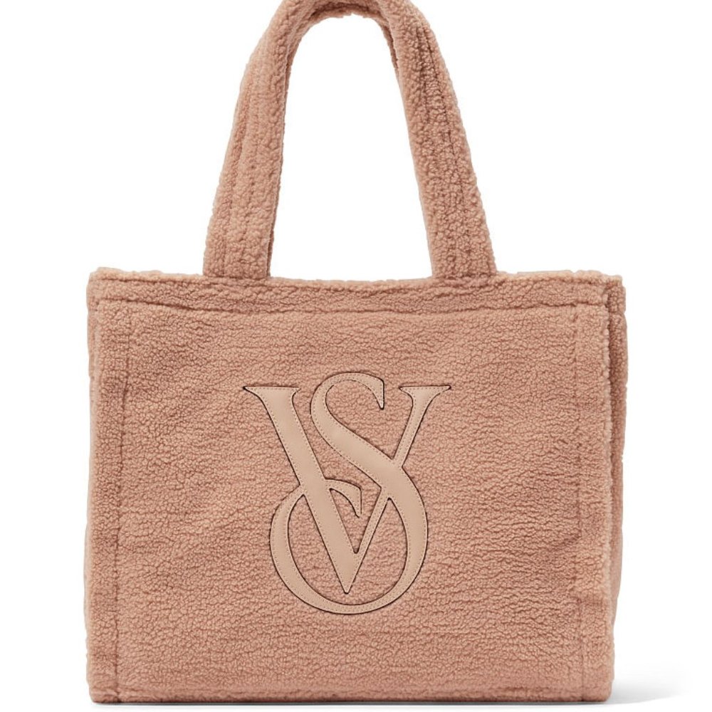 Victoria's Secret Cozy Plush Sherpa Tote Bag NWT
